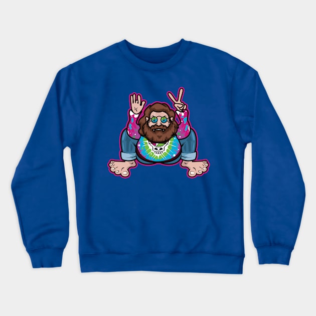 Young Peace Hippie Crewneck Sweatshirt by Gimmickbydesign